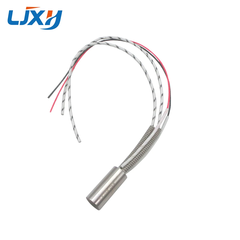 LJXH Cartridge Heater Element 220V Single Head Heating Pipe Dia.12mm with Type K Thermocouple 304 Stainless Steel 200W/300W/400W