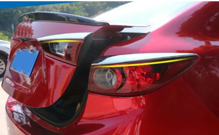 Chrome Rear Light Trim Eyelid For Mazda 3 Car styling 2014-2017