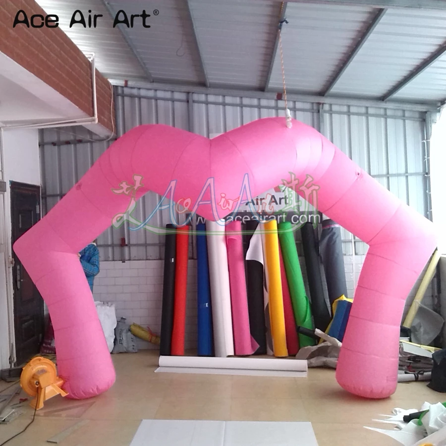 

LED Lights Inflatable Lip Shape Arch Archway Model for Valentine' Day Decor and Wedding Party