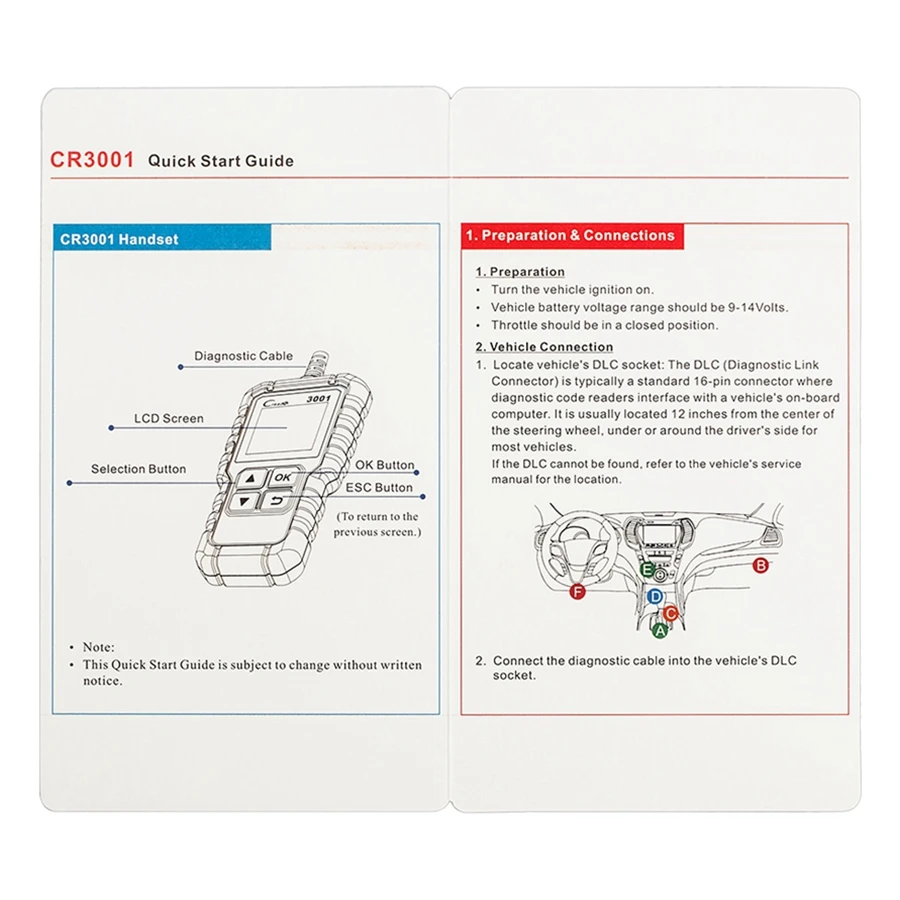 LAUNCH CREADER 3001 Code Reader Multi-Language Russian Supports OBD2/EOBD Function Launch CR3001 Full All Protocols