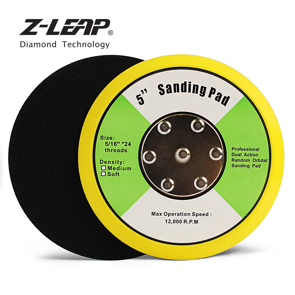 Z-LEAP 2 pezzi 3 inch/4 inch/5 inch Sostenitore Piatto Pad Pad Per Auto Lucidatore A Doppia Azione di Lucidatura strumento Hook & Loop Backer Pads 5/16 "24 t