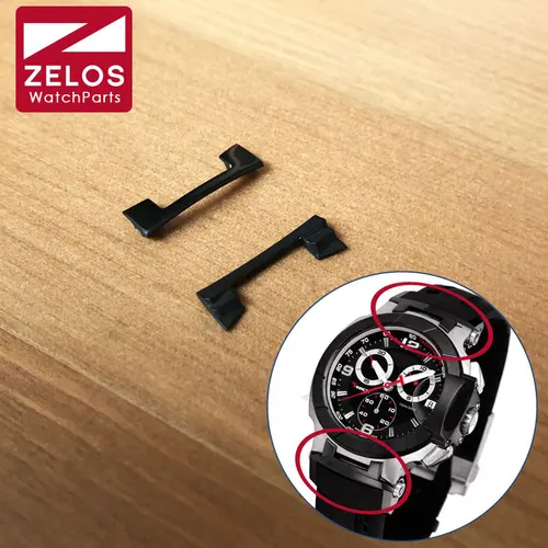 Piezas de cubierta de correa de reloj negro de acero para Tissot t-race t-sport T048 correa de reloj T048.417.27.057.06 T048.417.27.057.00 herramientas