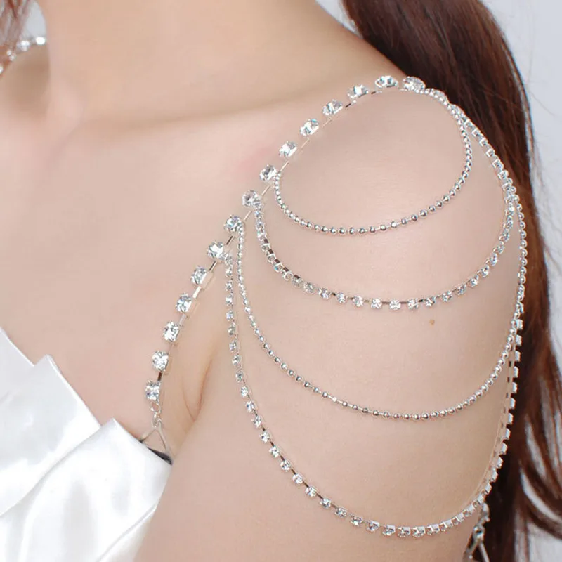 Fashion sex Adjustable Women Bra Metal Bra Straps Intimates Accessories Wedding accessories high - grade diamond shoulder Straps