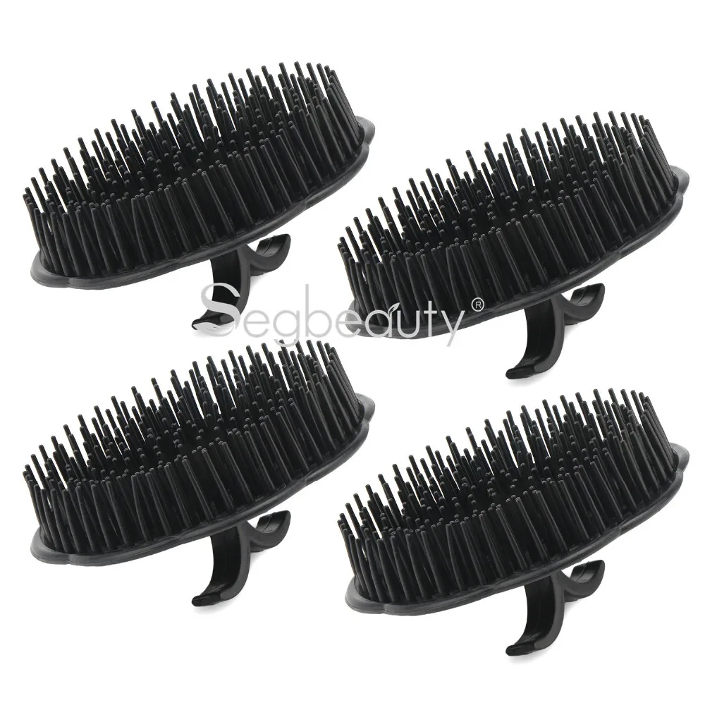 Segbeauty 4pcs Shampoo Brush Scalp Massage Adult Soft Glue Bathroom Comb Long Hair Washing Hair Scalp Head Massage