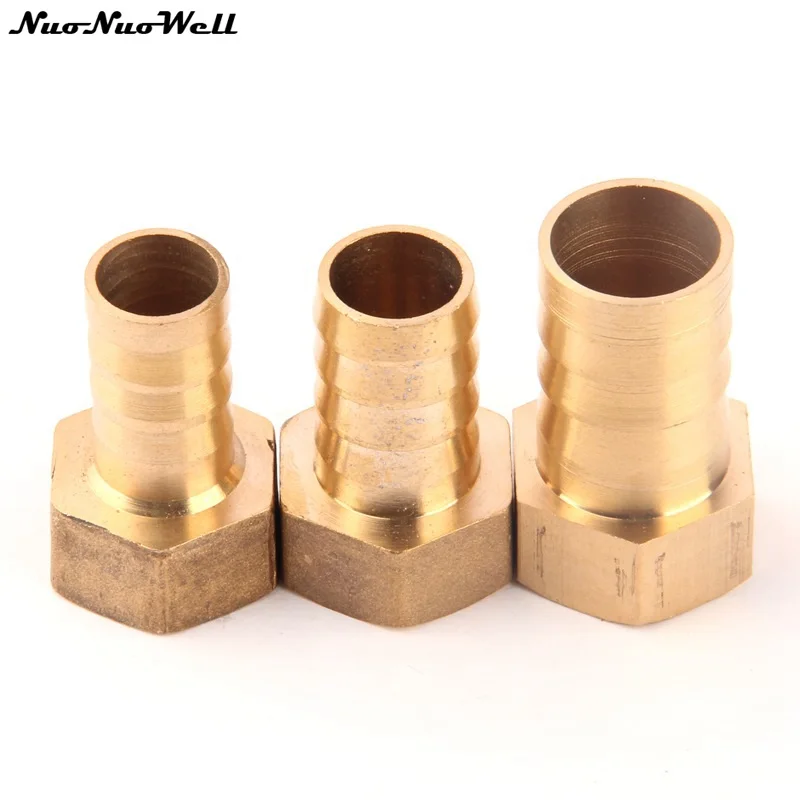 G 1/2'' Female Thread To 14mm/16mm/19mm Barbed Straight Connector 3 Types 100% Brass Garden Irrigation Water Hose Accessories