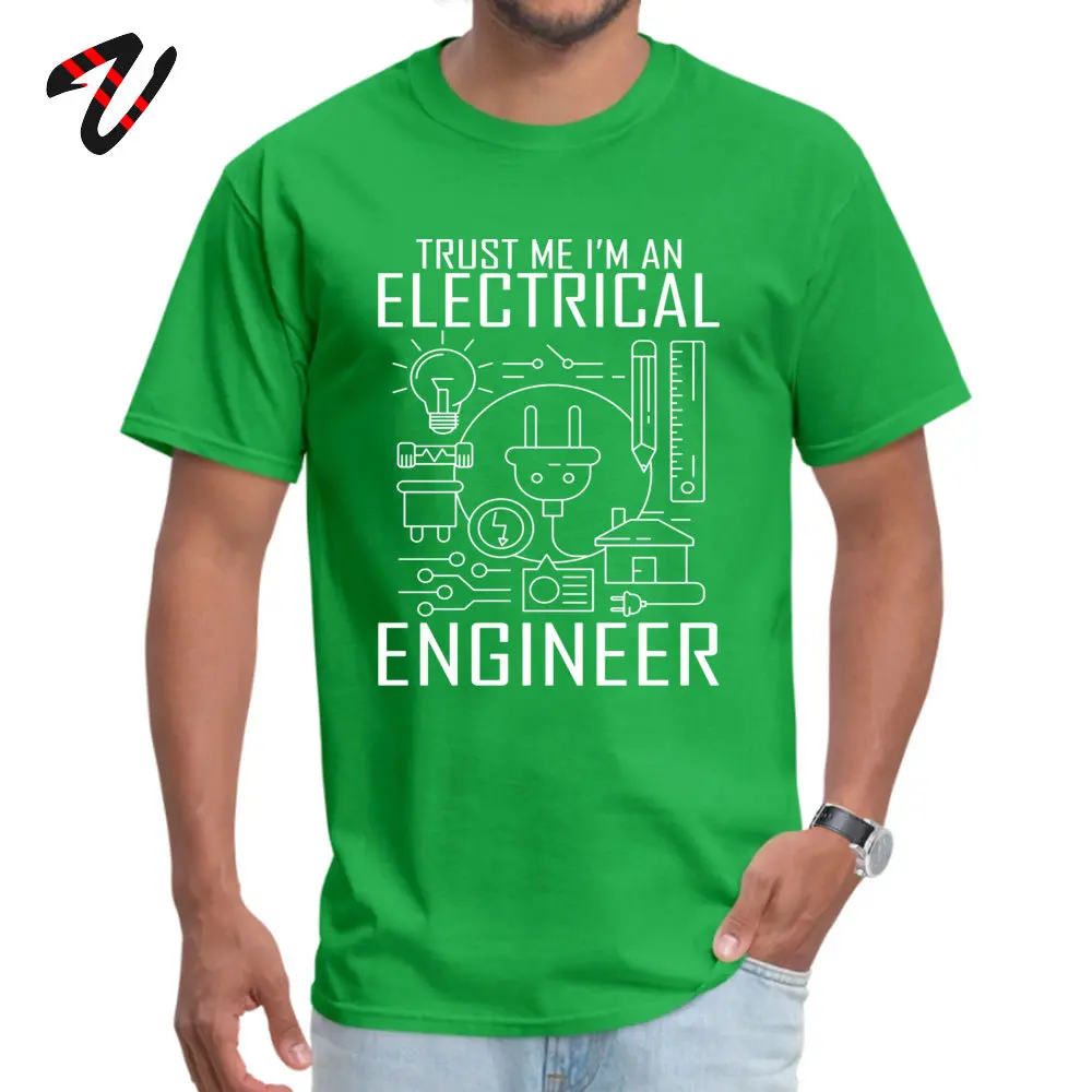 2024 Popular T-shirt 100% Cotton Men Tops T Shirt Trust Me I Am an Engineer Geek Quote Tees High Street Black White Tshirt Funny image 5