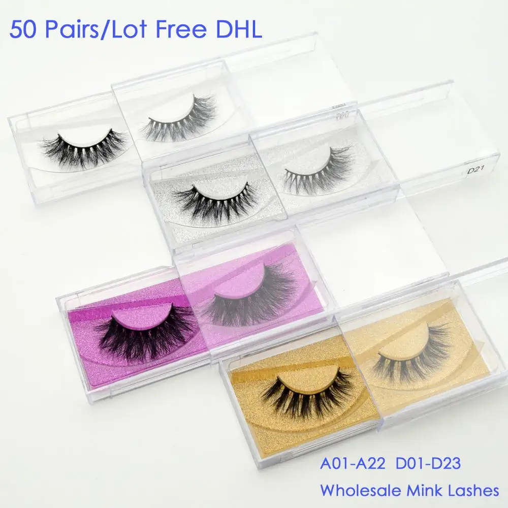 50 pairs/lot 3D Faux Mink Lashes Wholesale Visofree Eyelashes Handmade Reusable Daramtic Lashes Silk Eyelashes Makeup faux cils