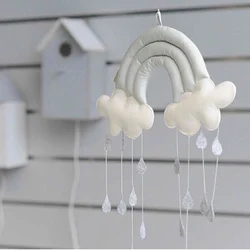 Kids's early educational puzzle cute Play Toy Handmade Non-woven Clouds Raindrop Children tent bed Hanging Decortion Accessories