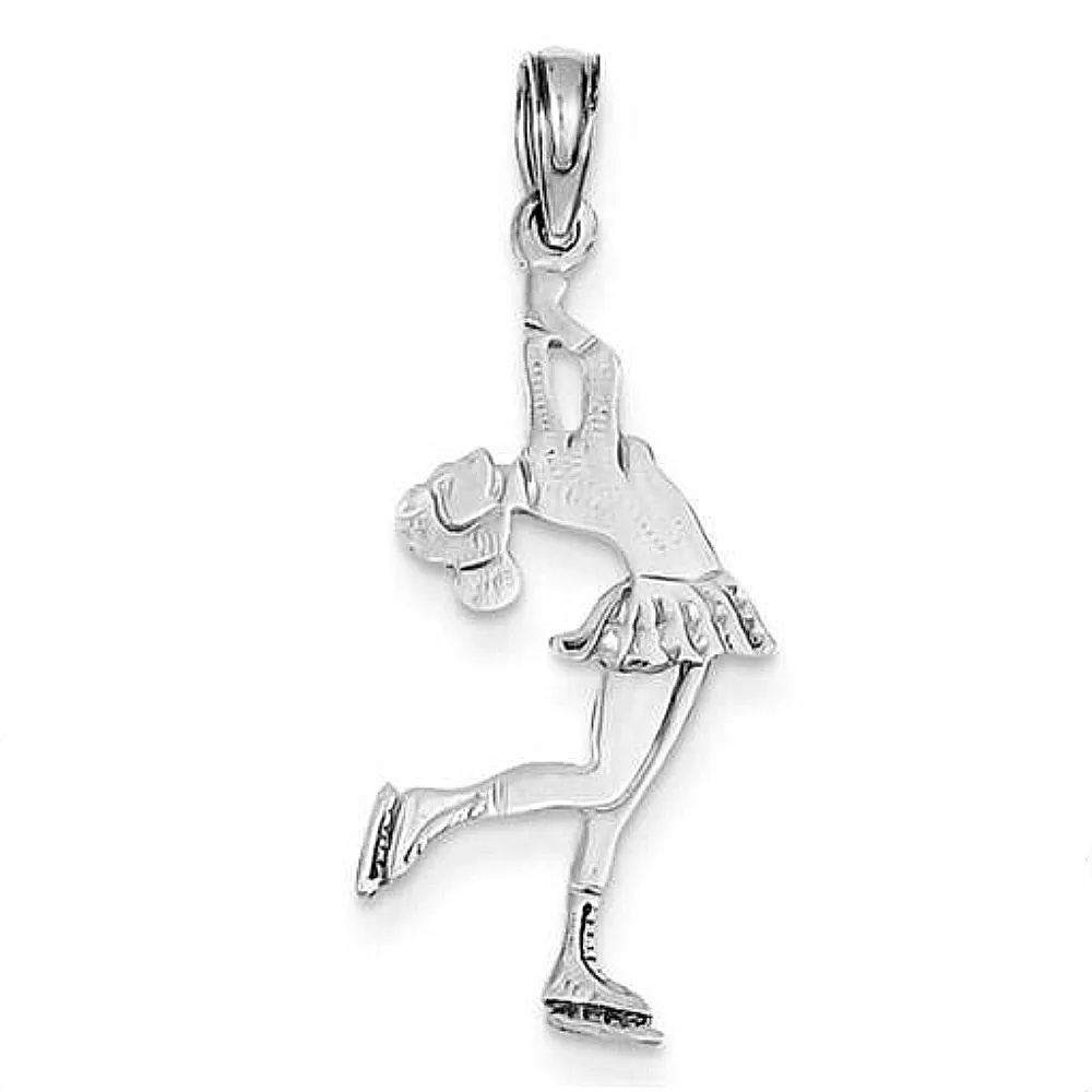 Double Nose zinc alloy skating girl charm figure skating jewelry pendant skate accessory for skater girl