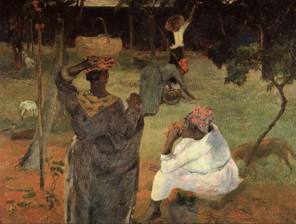 High quality Oil painting Canvas Reproductions Mango pickers (Martinique) (1887)  by Paul Gauguin hand painted