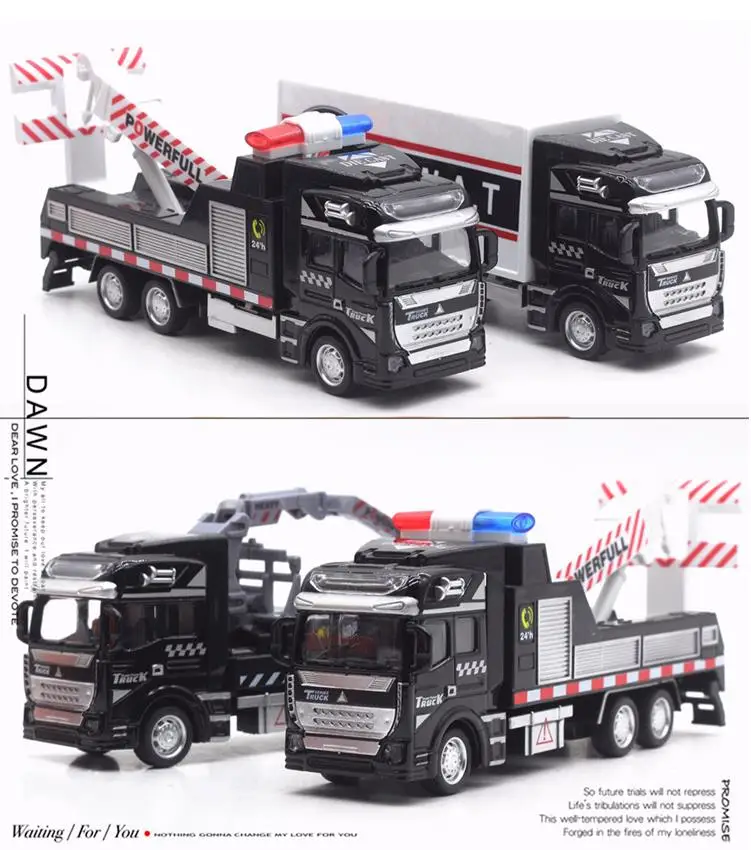 1:48 scale metal truck model,High simulation alloy truck model,Rescue truck crane truck transport vehicle,free shipping