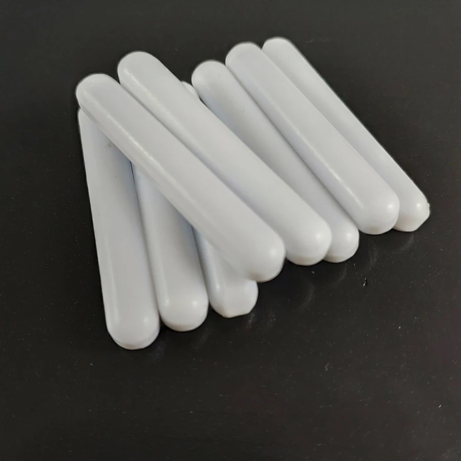 C10x80mm 1pcs PTFE Magnetic Stirrer Mixer Stir Bars White Spin Bars Without Pivot Ring