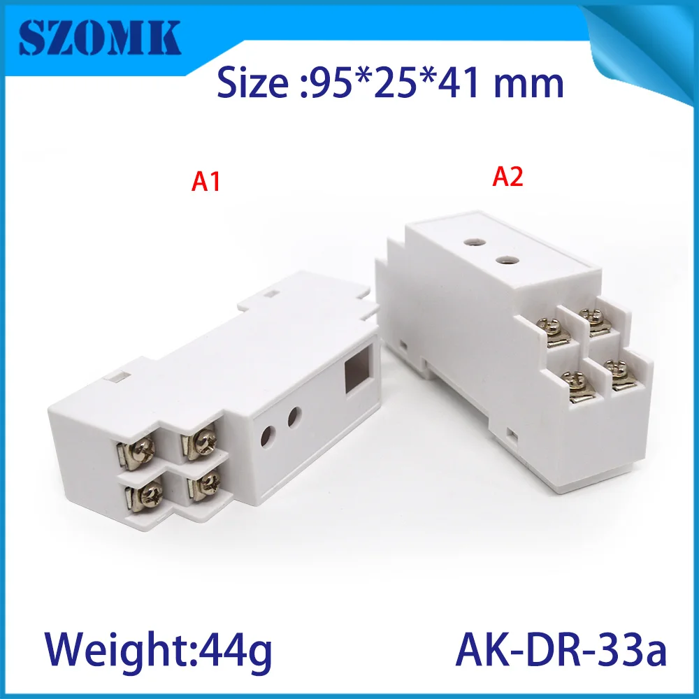 1Piece 95*41*25mm szomk Plastic din rail enclosure PLC control box new plastic enclosure instrument housing for pcb design