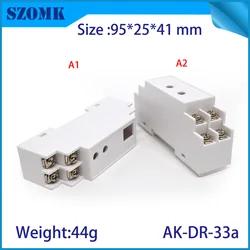 1Piece 95*41*25mm szomk Plastic din rail enclosure PLC control box new plastic enclosure instrument housing for pcb design