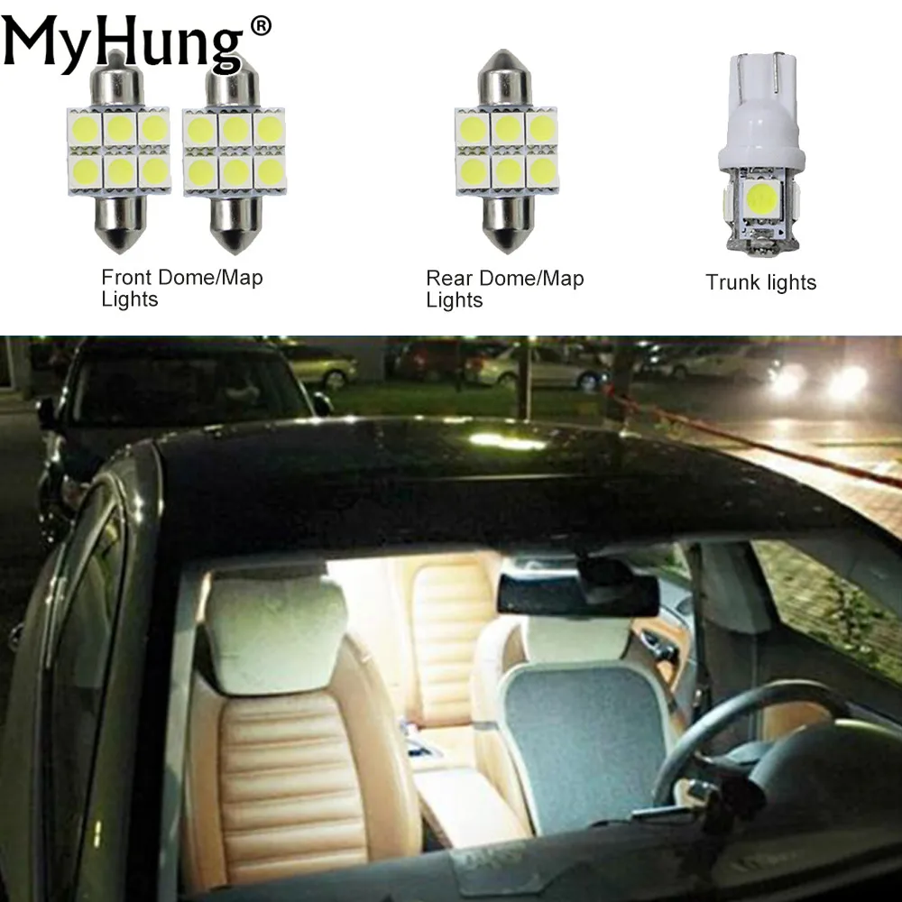 

For Honda ACCORD MK7 Convenience Bulbs Car Led Headlight C10W W5W Replacement Bulbs Dome Map Lamp Bright White 4PCS Per Set