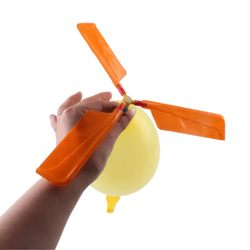 Funny Physics Experiment Homemade Balloon Helicopter DIY Material Home School Educational Kit Child Gift