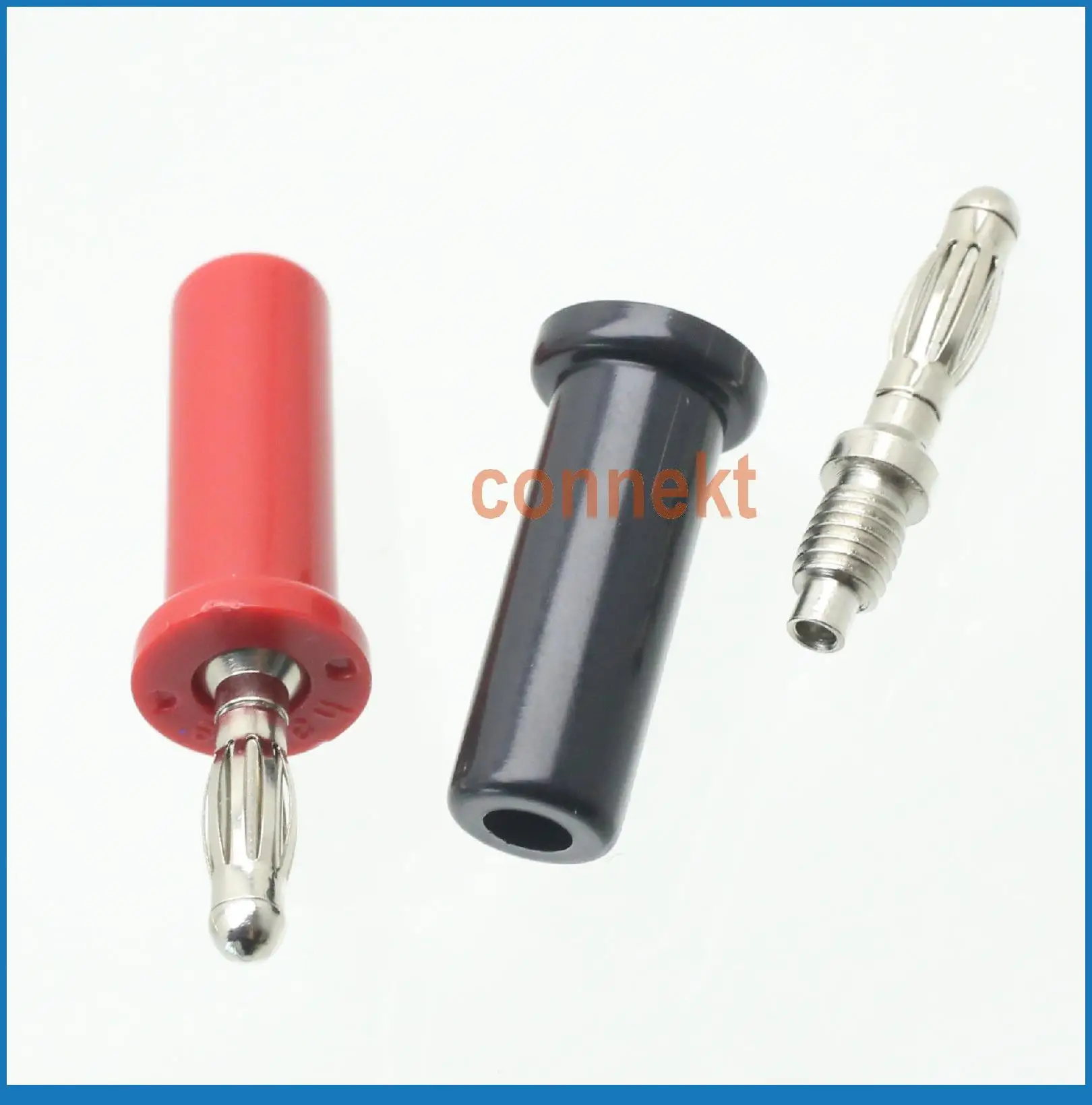 

100pcs/lot High quality 4mm banana plug connector solder Speaker Cable Amplifier Terminal