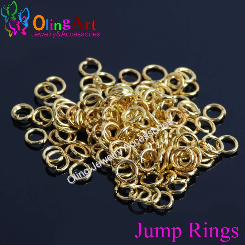 OlingArt Open Jump Ring 3 4 5 6 7 8 10 12mm link loop for DIY Jewelry making bronze Connector