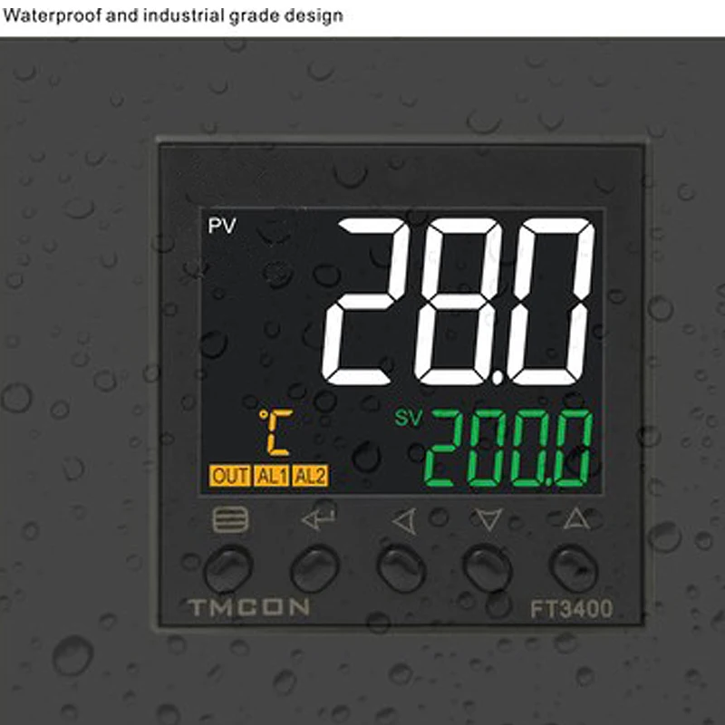 FT3415 LCD Intelligent Pid Temperature Control Meter E5CC Temperature Controller with RS485 Communication 4-20mA Analog