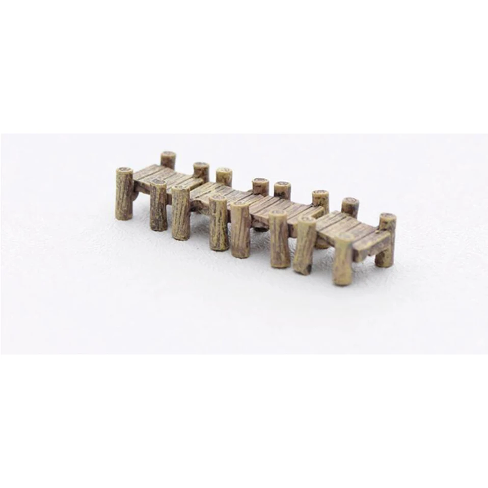 1 Pcs Corridor Harbour Yellow Gray Bridge Fairy Home Garden Miniature Figurines  Mini Craft Micro Party DIY Decoration