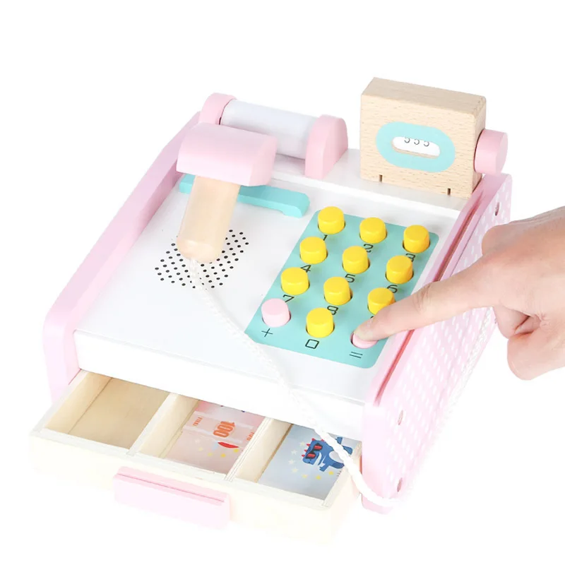 Children's Educational Simulation Cash Register Boy Girl Play House Toy Set Gift Supermarket Shopping Cart Cashier Toys