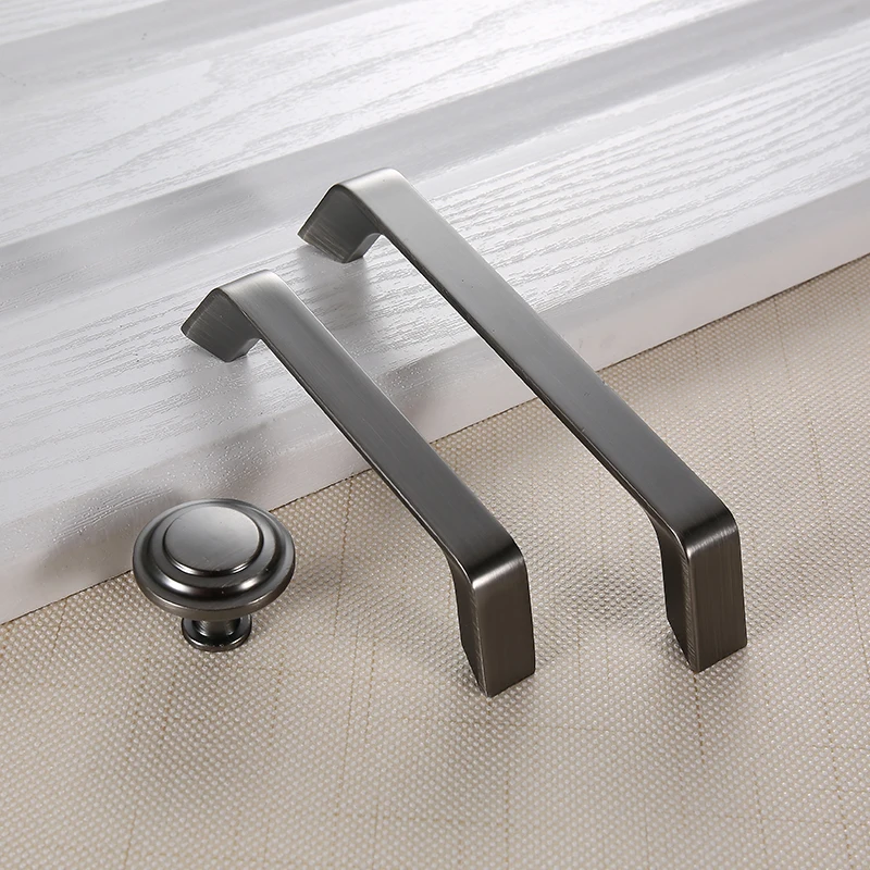 AOBT Kitchen Cabinet Storage Handles Matte Black Dressers Cupboard Door Pulls Drawer Knobs Wardrobe Bedroom Furniture Hardware
