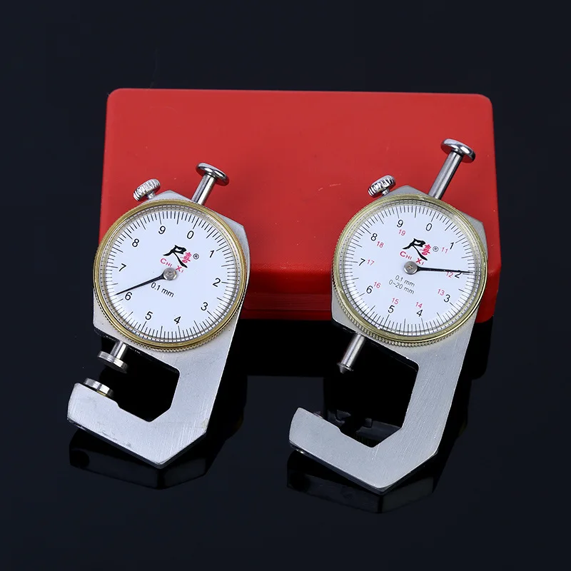 

1 шт. 0-10 мм кожаная толщина бумаги металлический циферблат толщиномер кожаная толщиномер бумаги тестер LeatherCraft инструмент