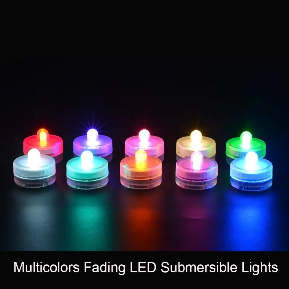 

12pcs/lot 100% Waterproof LED Tea Light For Wedding Party Events Holidays Floral Arrangement Decoration Submersible LED Light