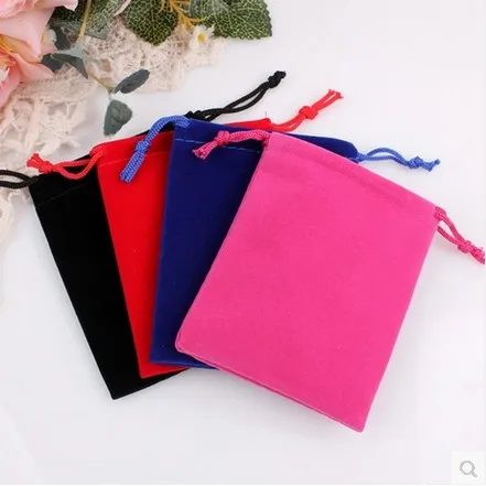 Wholesale 100pcs/Lot High Quatity Velvet Drawstring Packaging Mini Jewelry Gift Wedding Christmas Bags/Pouch