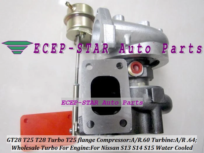 T25T28 T25/28 T25 T28 توربو لنيسان سيلفيا بلوبيرد S13 S14 S15 180SX 200SX 1.8L 2.0L Com A/R.60؛ التوربينات A/R.64 T25 شفة