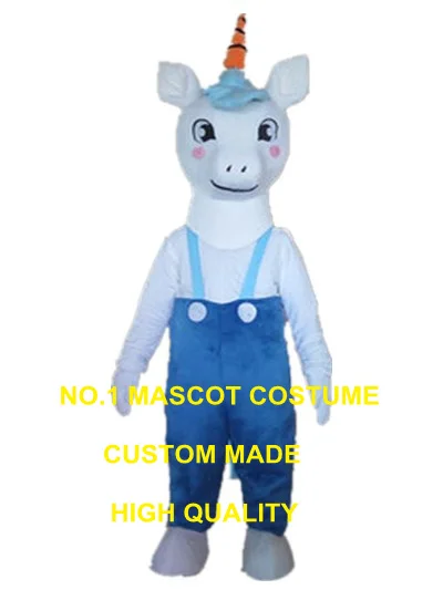 white unicorn mascot costume custom cartoon character cosplay adult size carnival costume 3292