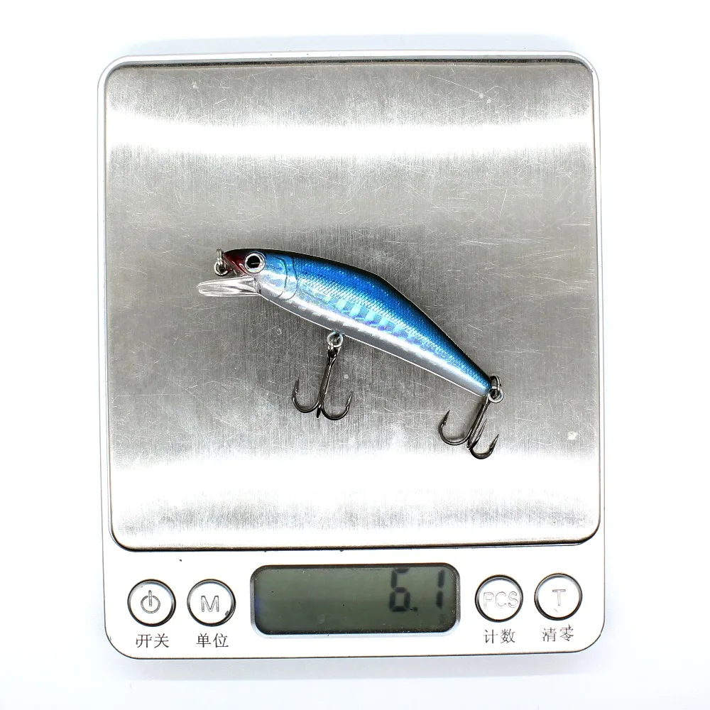 AOCLU Tungsten Moving Ball Sinking Flat Body Minnow 588mm 6g Hard Bait Crankbait Lure VMC Hooks Boat Inshore Trout Bass Fishing