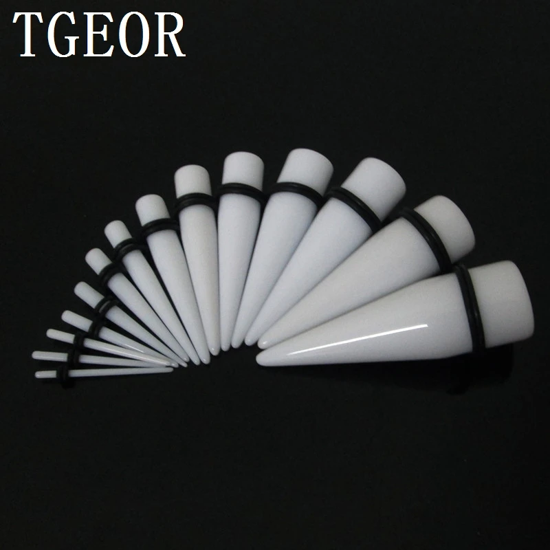 

Hot wholesale fashion mixed 14 gauges piercing ear expander 280pcs acrylic ear taper free shipping