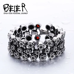 Beier 316L Stainless Steel bracelet punk  Bracelet For Biker Man Unique Design Jewelry Bracelet For Boy LLBC8-013