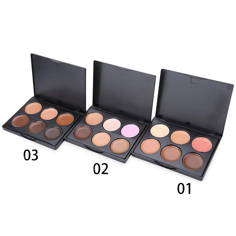 6 Color Face New Concealer Palette Natural Color Corrector Maquillage Contouring Makeup Women Cosmetic Make Up Consealer Cremes