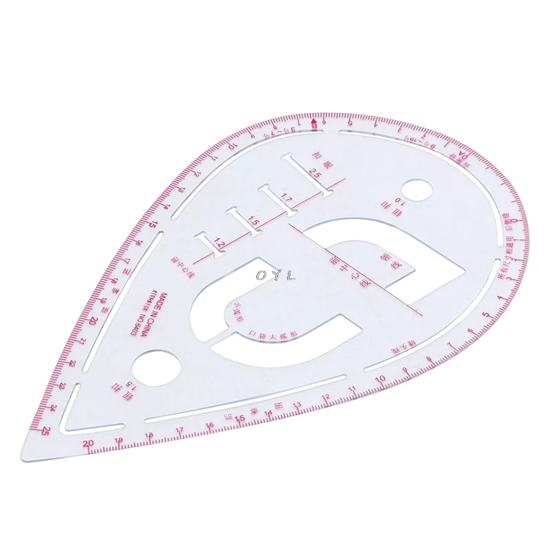 Sleeve Curve Ruler Measure Plastic for Sewing Dressmaking Tailor Drawing Tool