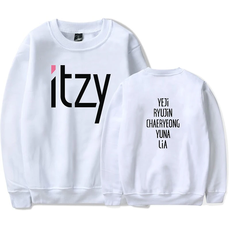 New Fashion Kpop Itzy Hoodies Printed Men Women Capless Sweatshirt Casual O-neck Long Sleeve Unisex Harajuku Hoodie Pullover Top