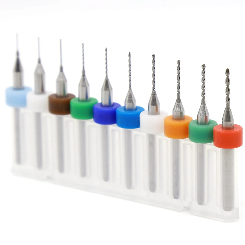 Tungsten Carbide PCB Drill 0.3-1.2mm  10PCS CNC Router Wood Tool Mini Carving Metalworking Multifunction core drill bit