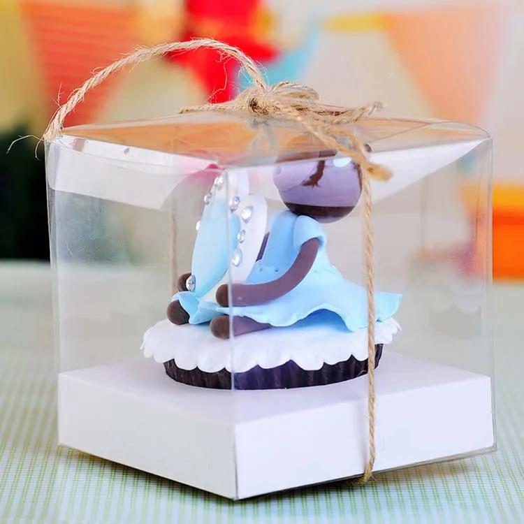 12Pcs Clear Plastic Cupcake Packaging Box Cake Dome Favors Box Container Wedding Party Cupcake Boxes Gift Boxes Supplies