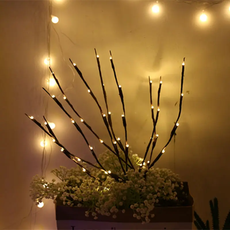 New year LED Willow Branch Lamp Floral Lights 20 Bulbs Home wedding Christmas Party Garden Decor Christmas Birthday Gift gifts