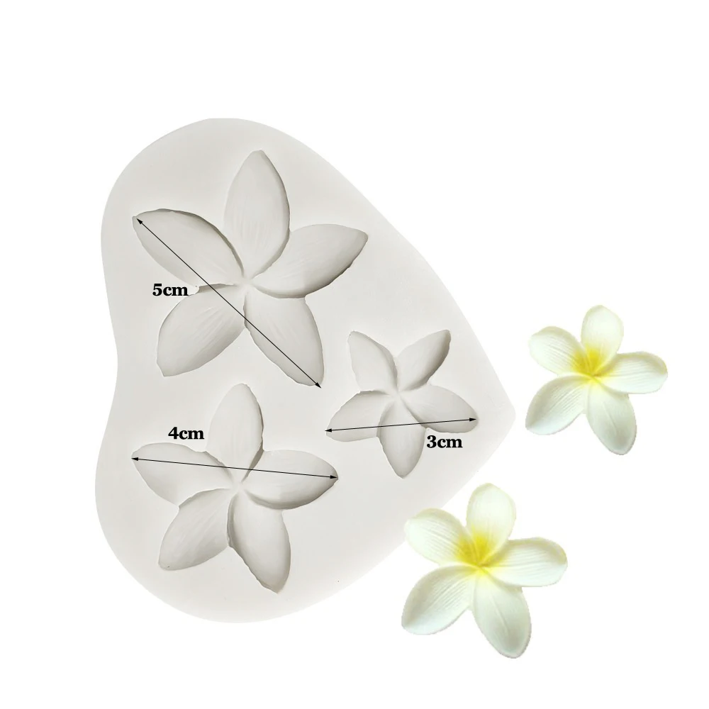 Plumeria kwiat silikonowe formy kremówka formy ciasto dekorowanie narzędzia czekolada Gumpaste cukierki gliny formy M2352 — zdjęcie 5