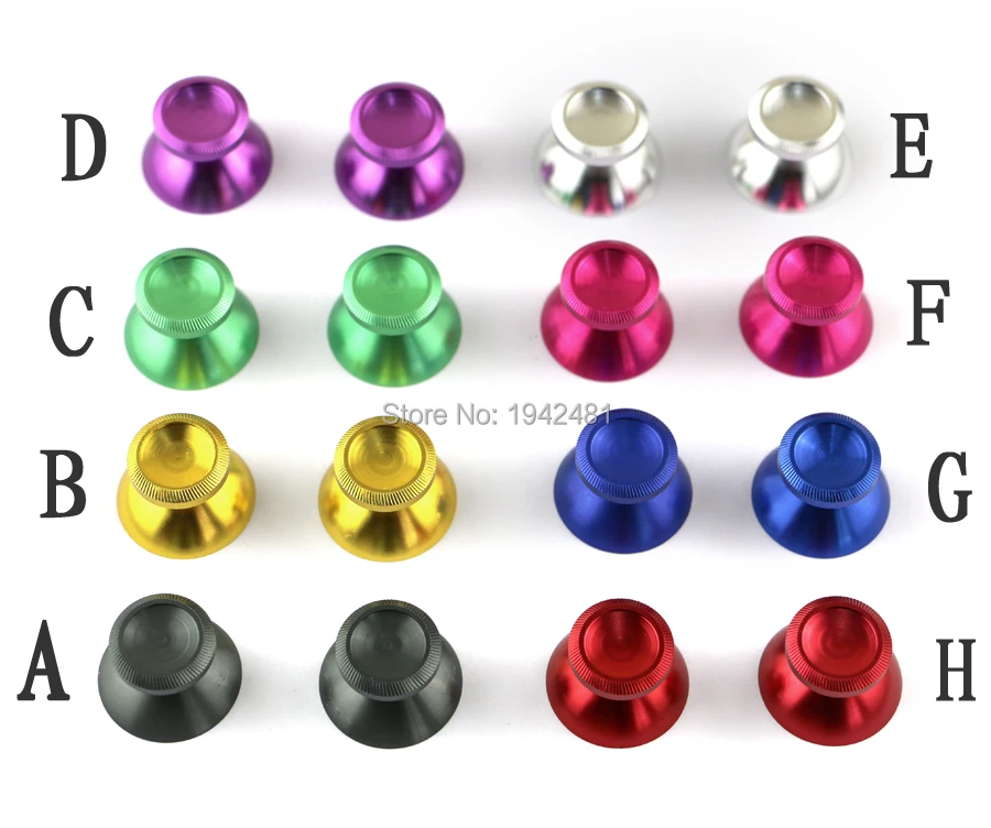 1set Aluminum Metal Analog Joystick thumb Stick grip Cap Replacement Repair Parts for Microsoft Xbox 360 Gamepad Controller