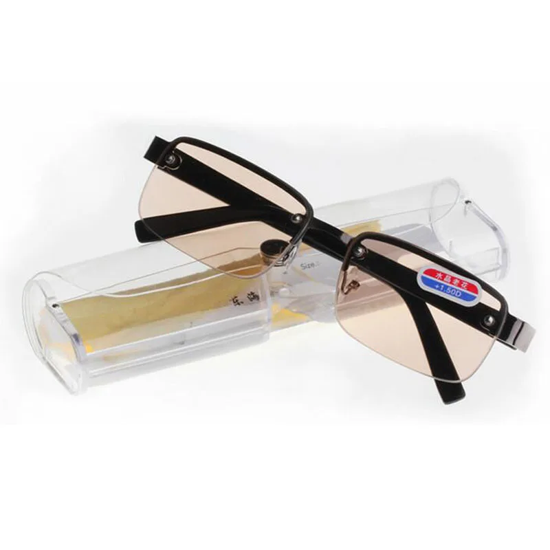 Rimless classic style glass lenses Reading Glasses Plain mirror Men women Unisex Eyewear 0 1.0 1.5 2.0 2.5 3.0 3.5 4.0 image 2
