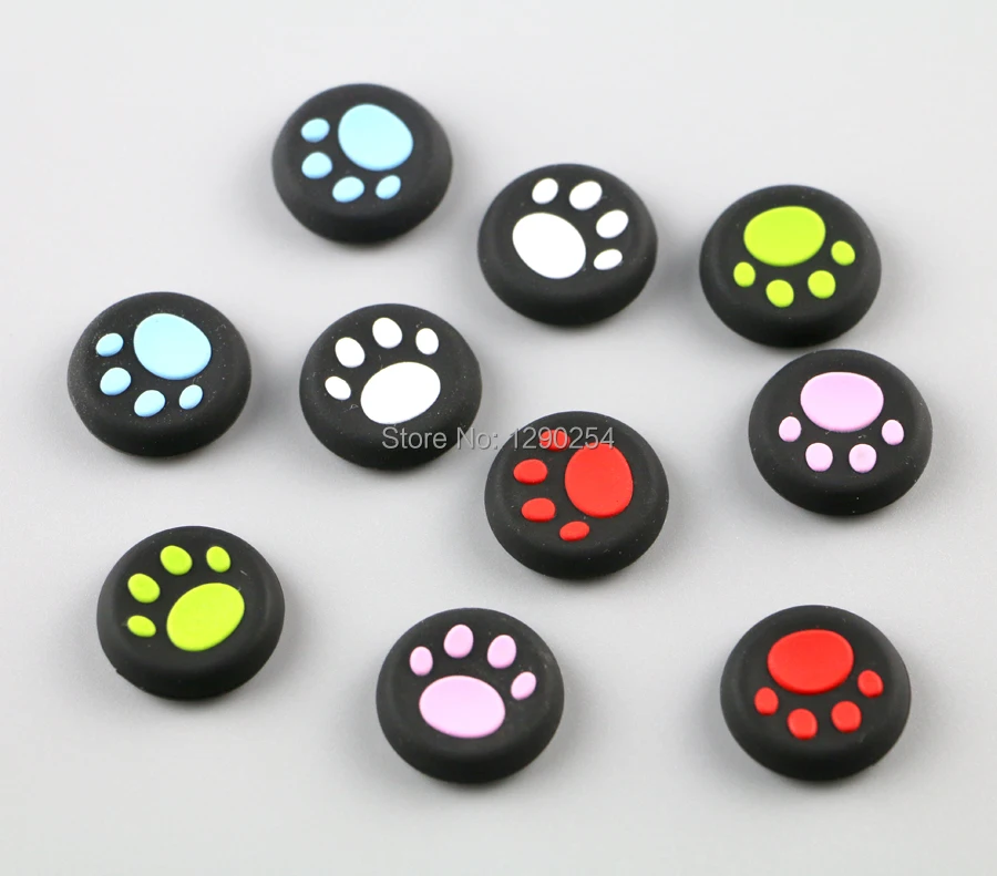 50 stuks Cat Paw Thumb Stick Joystick Siliconen Grip Caps voor PS4 PS3 Xbox 360 One Controller