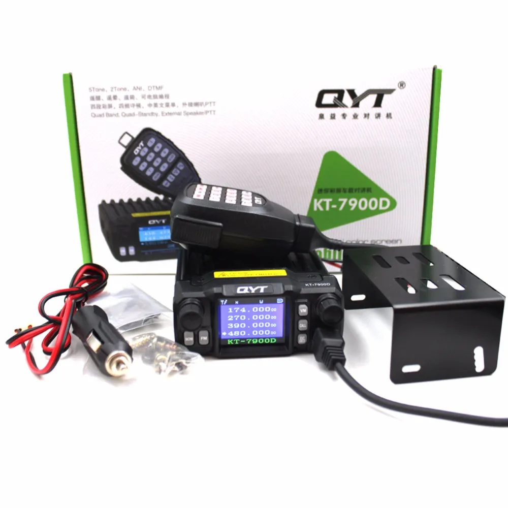 Imagem -06 - Qyt Mini Rádio Amador com Conjunto de Antenas Woki Toki Kt7900d 25w Quad Band 136173 220260 350390 400480mhz