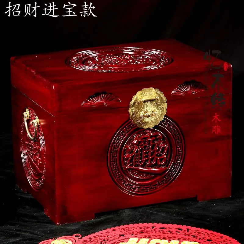 

Camphor wooden box with small suitcase lock wood storage box box Zhangmu Zhangmu marriage household calligraphy box