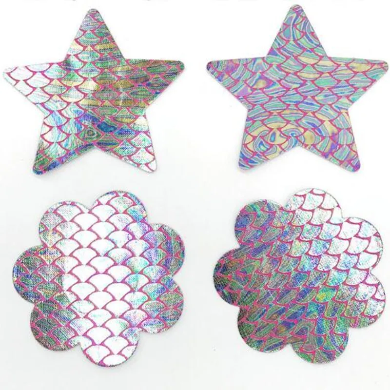 

50pairs (100 Pcs) /lot New women's Breast Pasties Nipple Covers Mermaid pattern adhesive with a soft Sexy experience