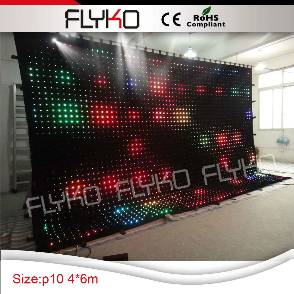 

Free shipping led stage curtain for decoration home, stage