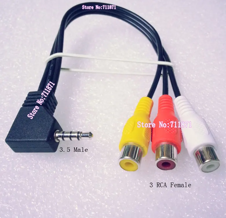 Cable de Audio y vídeo 3,5 macho a 3 RCA hembra, 3,5, 3,5 macho, 3 RCA hembra, 3,5mm macho, 3 RCA AV R L
