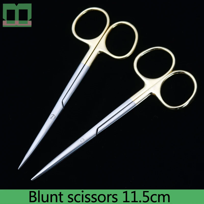 Blunt-pointed scissors stainless steel Cut the nose  ligature scissors probe-pointed scissors 11.5cm Cosmetic surgery